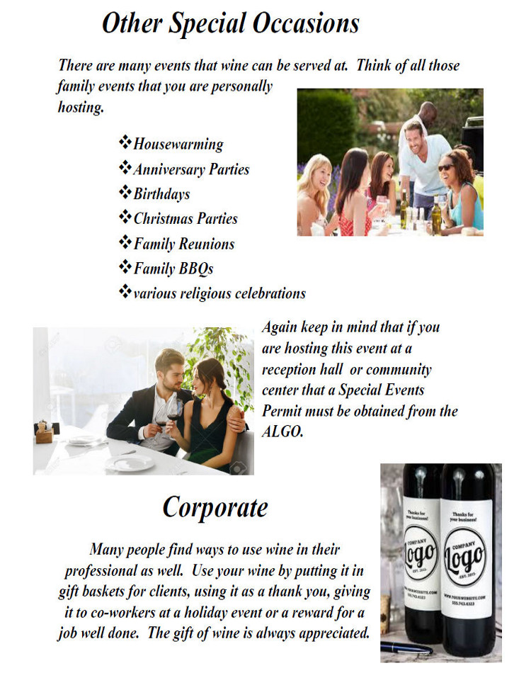how wineX can help at special occasions and weddings